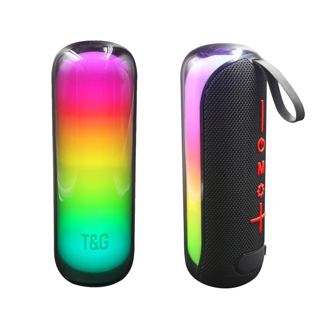 TG-384 Mini Portable Wireless Speaker RGB LED Lights Powerful Sound Deep Bass BT 5.3 Compatible for Outdoor Use Memory Card