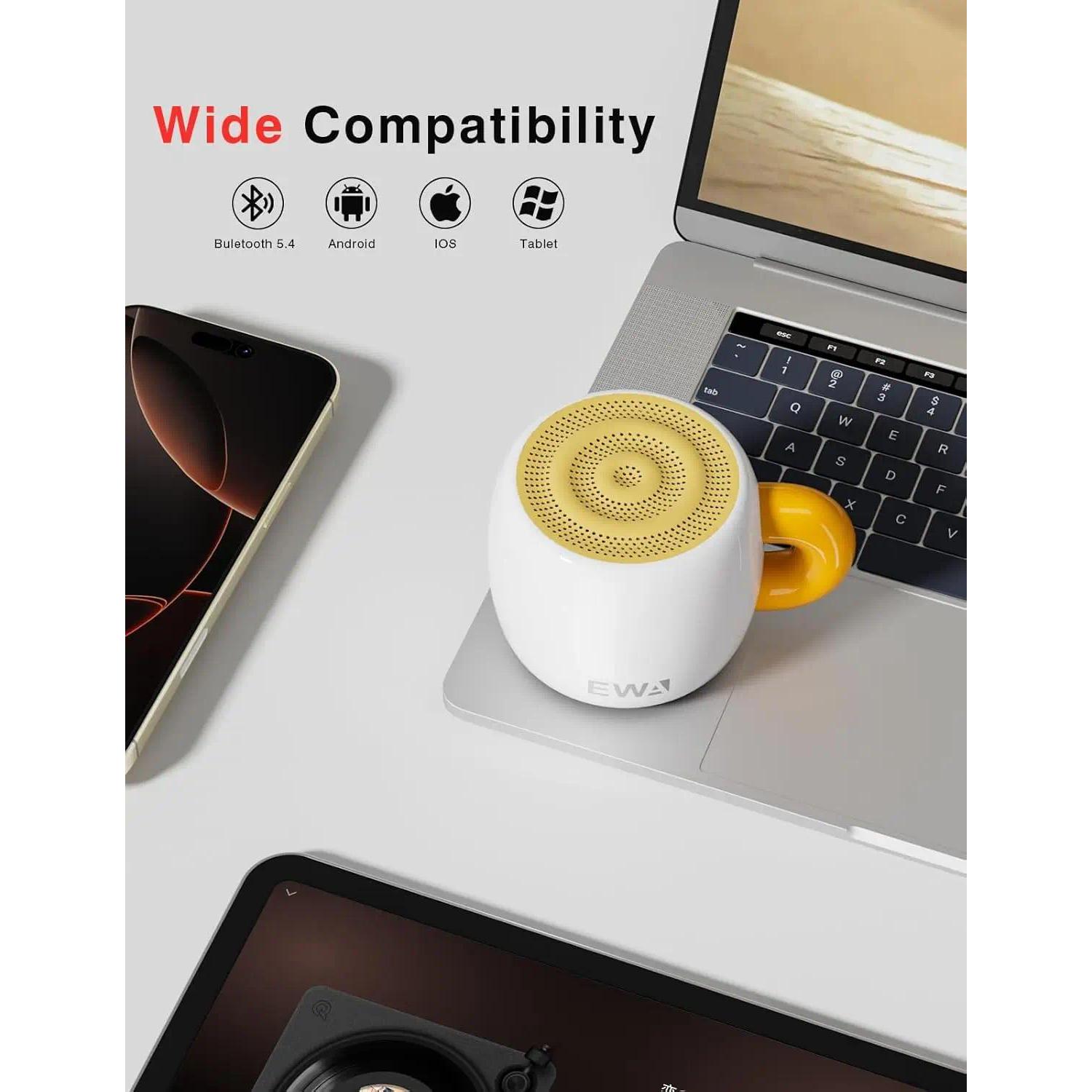 EWA A163 Creative Cup shaped Mini Bluetooth Speaker, IP67 Waterproof Portable Metal Wireless Speaker, Suitable for Gifts