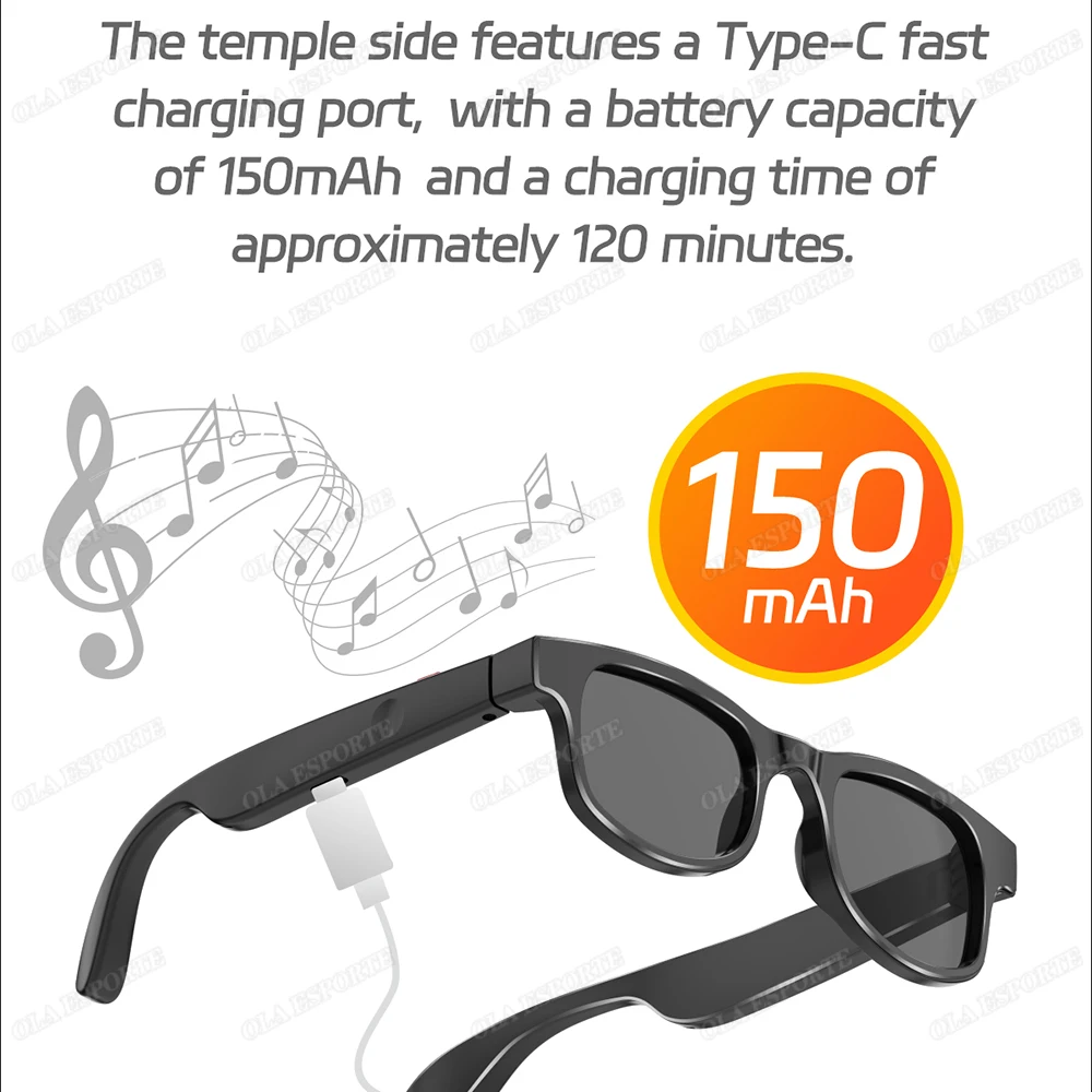 2026 New Men Women Smart Glasses Answer the Phone Switch Music Control Photo Capture Sunglasses IP68 WaterProof SmartGlasses