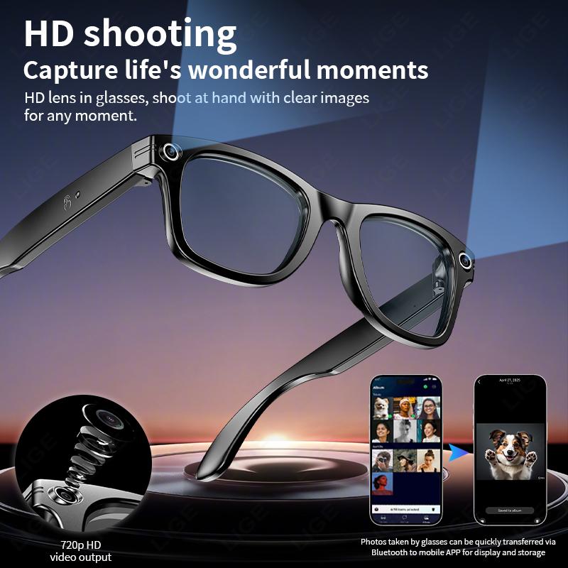 2025 New Smart Glasses Photography Video AI Intelligent Interactive Translation Smart Sunglasses IOS Andirod Glasses Bluetooth Dustproof - Image 3