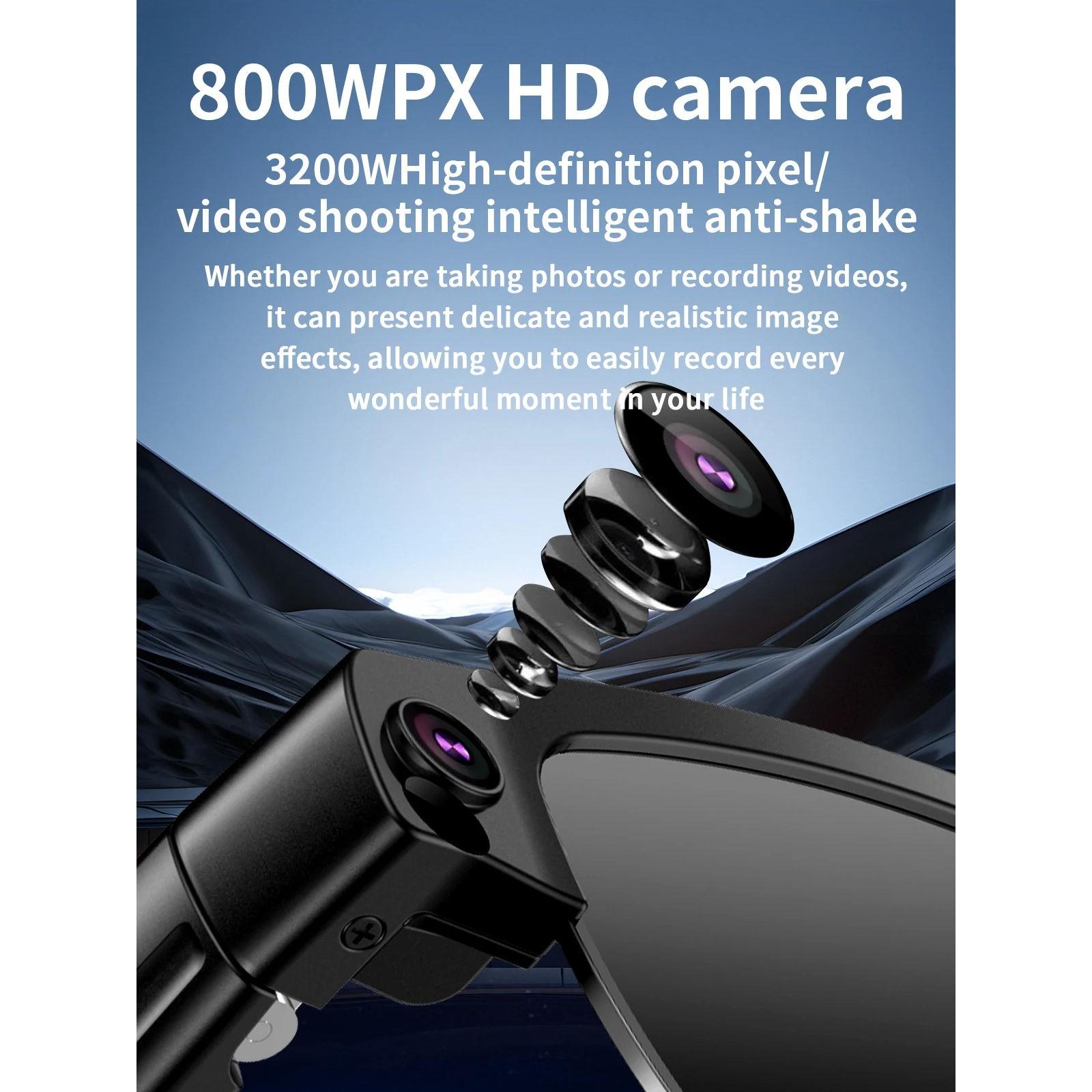 Smart Glasses with HD Camera 1200P Anti-shake Video Record Real-time Translation Object Recognition Bluetooth Call Smart Glasses Android Magnetic Memory Wearable - Image 2