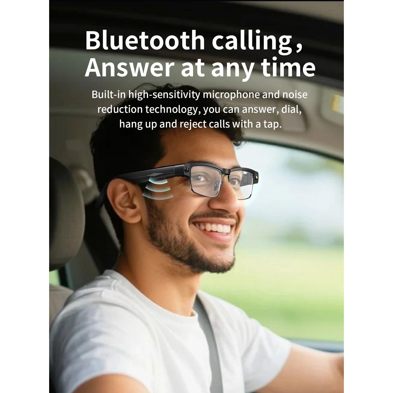 Smart Glasses with HD Camera 1200P Anti-shake Video Record Real-time Translation Object Recognition Bluetooth Call Smart Glasses Android Magnetic Memory Wearable - Image 5