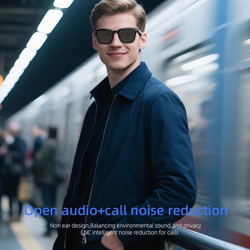 2025 New AI Smartglasses 2000W Pixel HD Camera Aluminum Frame Camera AI Translation 1080HD Video Recording BT Call Smartglasses Wearable Blue Light Proof