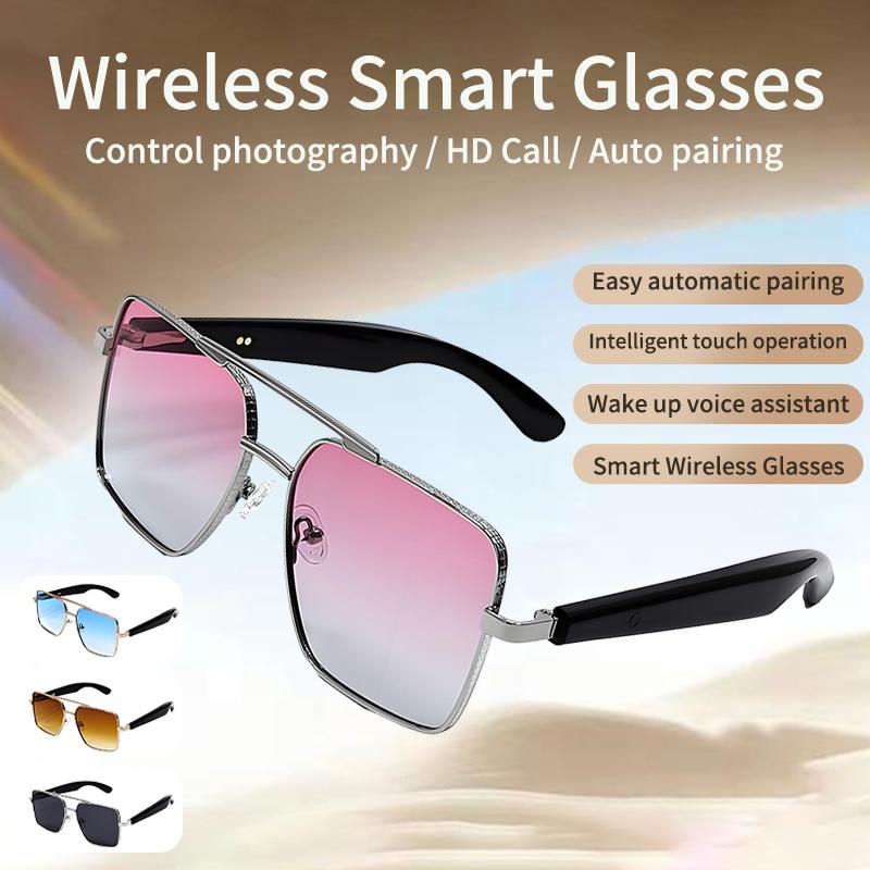 LIGE Smart Sunglasses Bluetooth Headphones Outdoor Sport Earphone AI Voice Calling Music Glasses Ultraviolet-Proof Eyeglasses