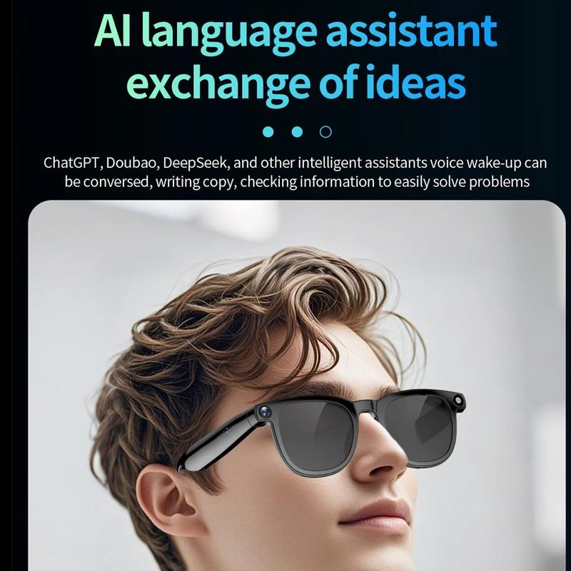Women AI Smart Glasses 800W HD Camera Anti Blue Light The Map Translation Video Call Take Photos UV Protection Sunglasses Men - Image 5