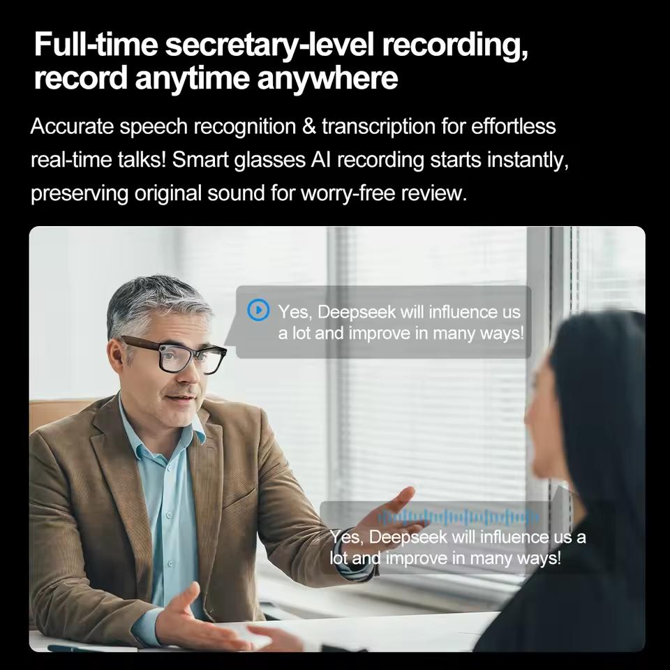 New 800W Camera AI Glasses Men Color-Changing Smart Translation Glasses Photo Video Recording Waterproof Call Smart Sunglasses Wearable - Image 3