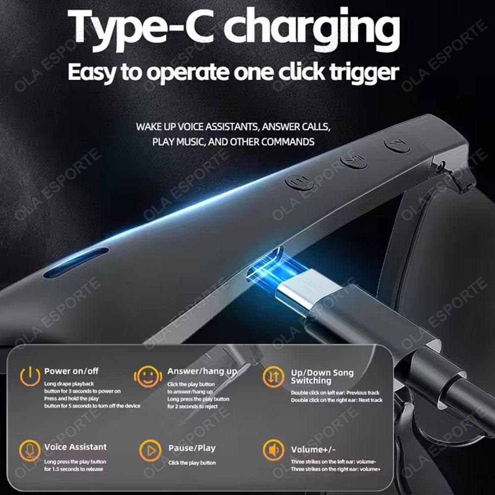 Smart Bluetooth V5.3 Sunglasses Glasses Call Outdoor Sports Headphones HIFI Black Technology Music Glasses UV For Men And Women - Image 4