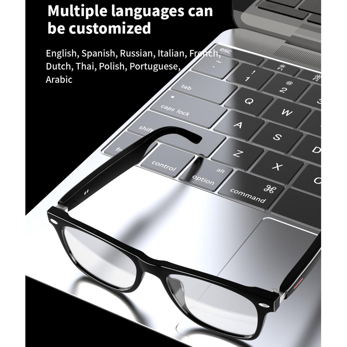 AI Smart Glasses Support Custom Myopia Lenese Bluetooth Call Remote Camera Play Song Voice Assistant Smart Prescriptions Glasses