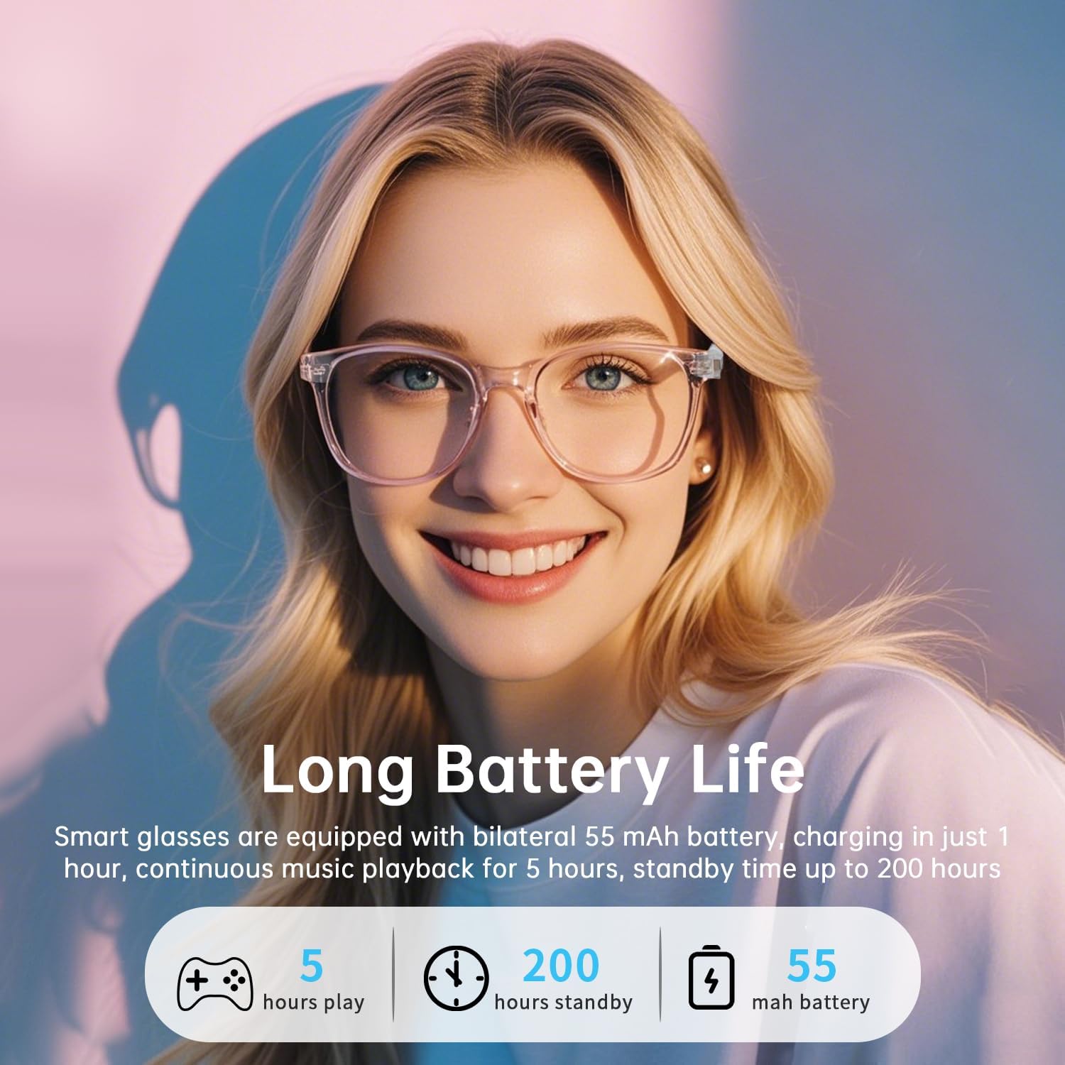 Discover the Revolutionary Features of Smartbrille for Herren Women Farbe-changing Blue Light Lenses Bluetooth 5.3 Audio Intelligent Touch HD Anrufs HI-FI Sound Quality