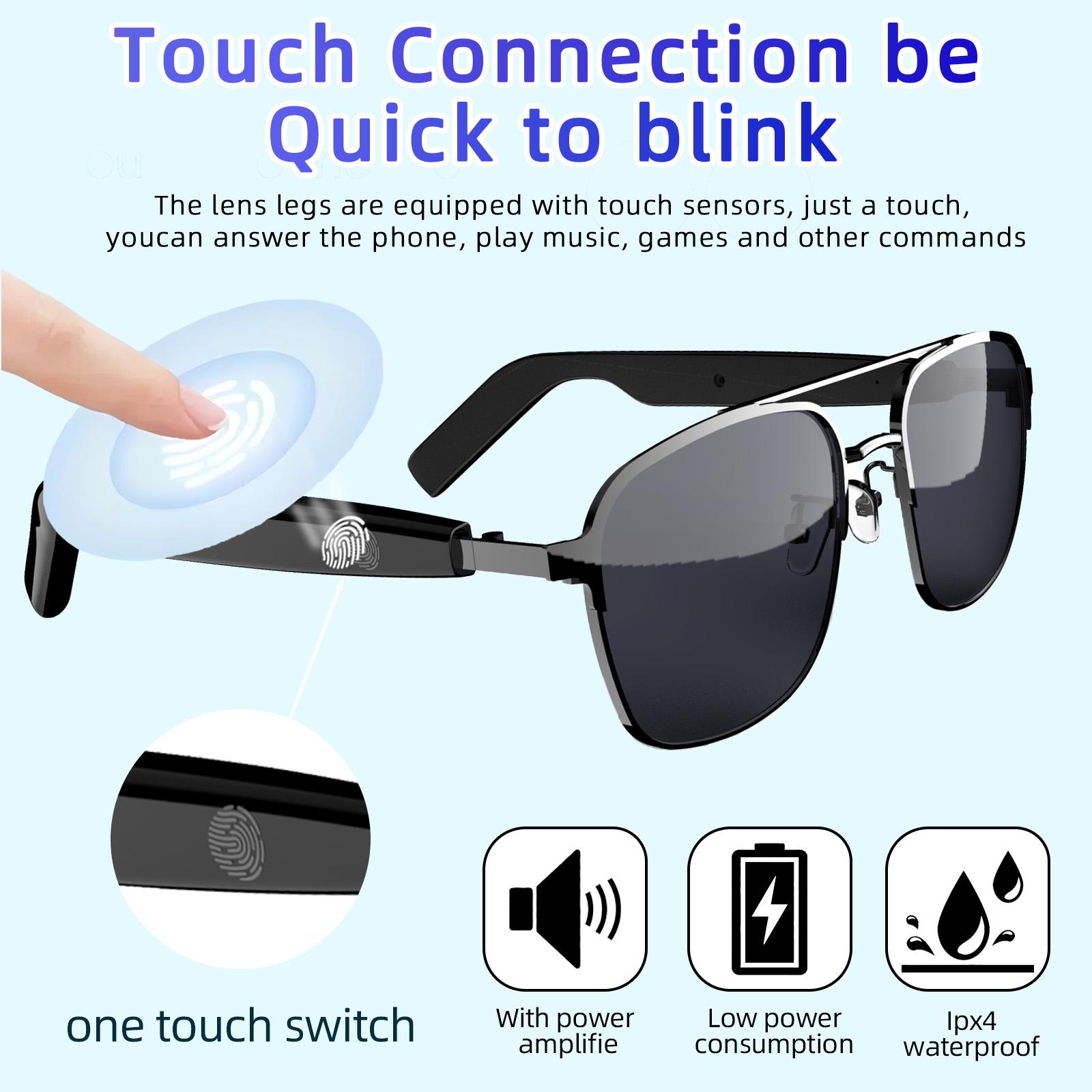New smart glasses, support voice calls, listen to music, touch operation, fashion wear, men and women applicable