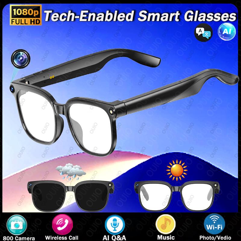 2026 New Smart Glasses 8MP HD Camera AI Voice Photo Video Recording Translation Long 290 Battery Music Waterproof Smart Glasses