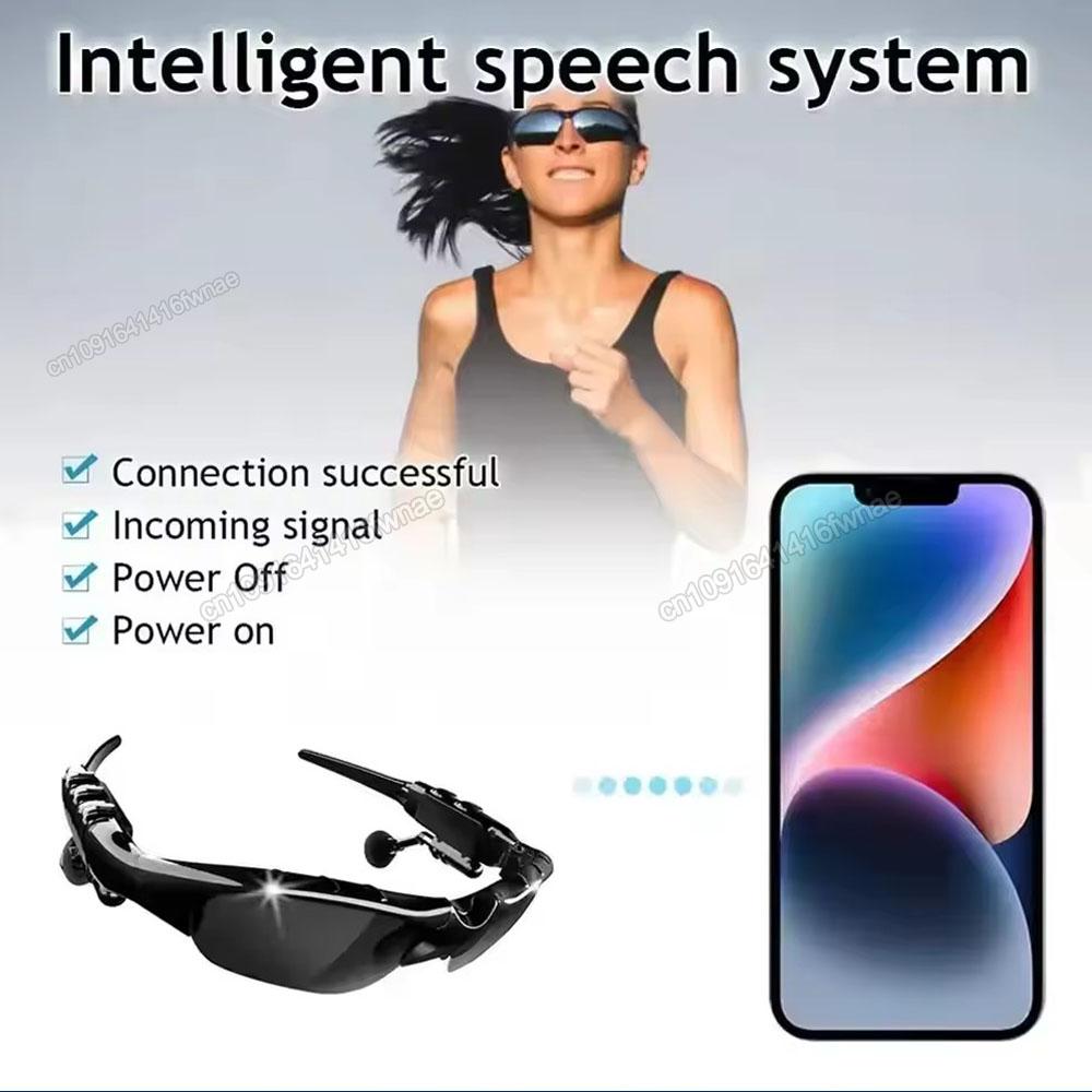 Smart Bluetooth Audio Glasses, 5.0, Ideal for Outdoor Sports and Cycling, Surround Sound Headphones, Supports Music Playback and Calls, Polarized Sunglasses