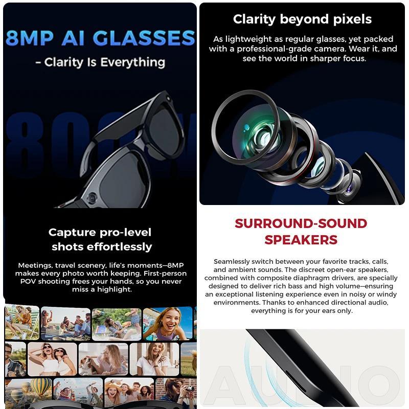 The Ultimate Guide to 2025 ใหม่ 800w HD แว่นตาสมาร์ท UV Protective Voice Assistant Touch Control Hands-Free Sound Surround Local Music แว่นตาสมาร์ท: Everything You Need to Know