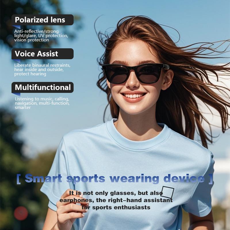 Bluetooth Glasses, GS05, 36g, Smart Touch Audio, BT5.3 Music, Blue Light Protection, UV400 Polarized Lenses, Suitable for Women and Men, Smart Glasses