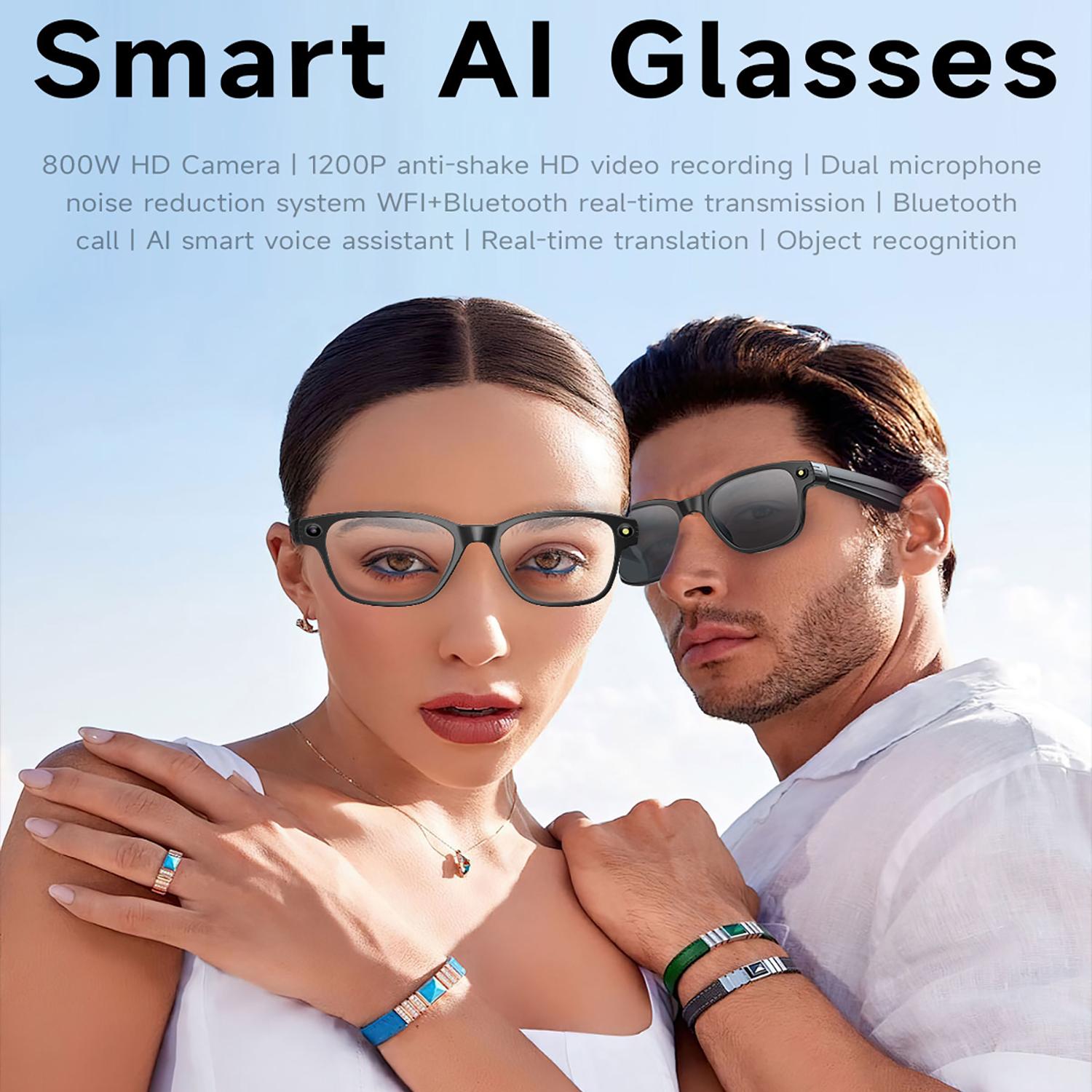 Smart Glasses, Voice Assistant, Toggle Translation, Touch Control, Video Recording, 800W Camera, Waterproof, Bluetooth Calling, Smart Sunglasses - Image 4