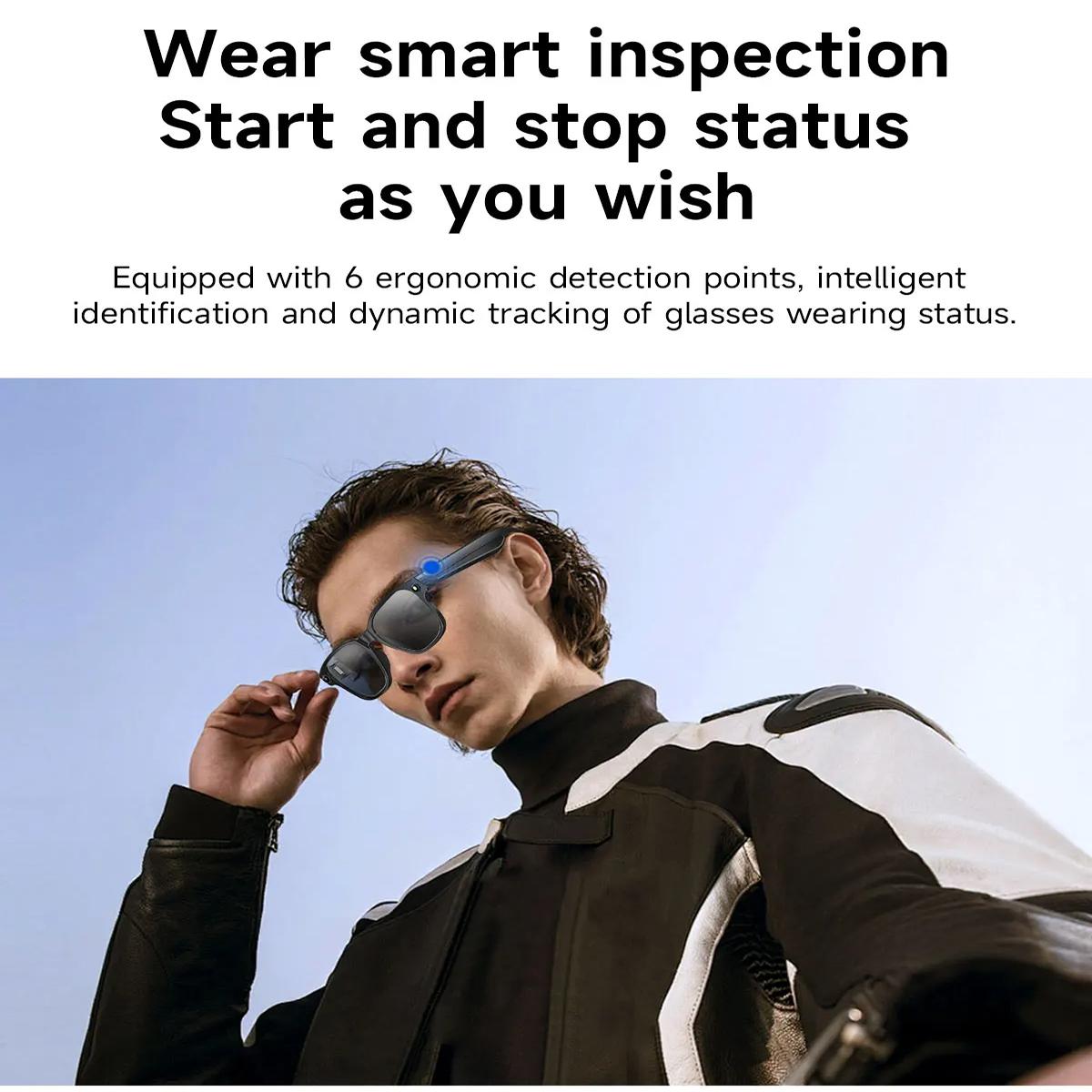 Smart Glasses, Voice Assistant, Toggle Translation, Touch Control, Video Recording, 800W Camera, Waterproof, Bluetooth Calling, Smart Sunglasses - Image 1