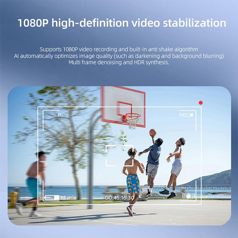 AI Glasses with Camera, Bluetooth, Noise Cancellation, 800W HD Camera, Smart Touch, Music Call, Suitable for Meetings, Translation, Multifunctional