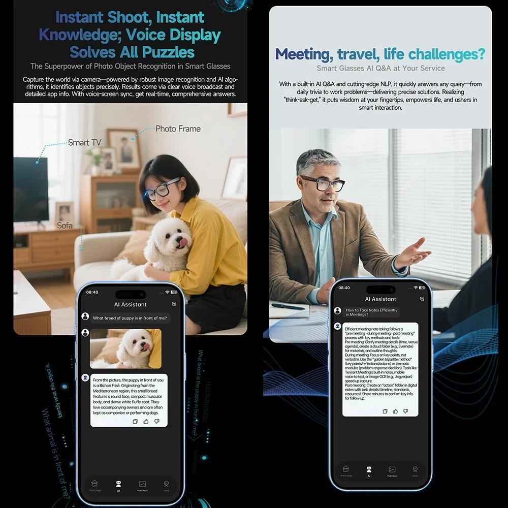 2026 New AI Camera Smart Glasses 800W Men Color-Changing Translation Glasses Waterproof Photo Video Recording Smart Sunglasses