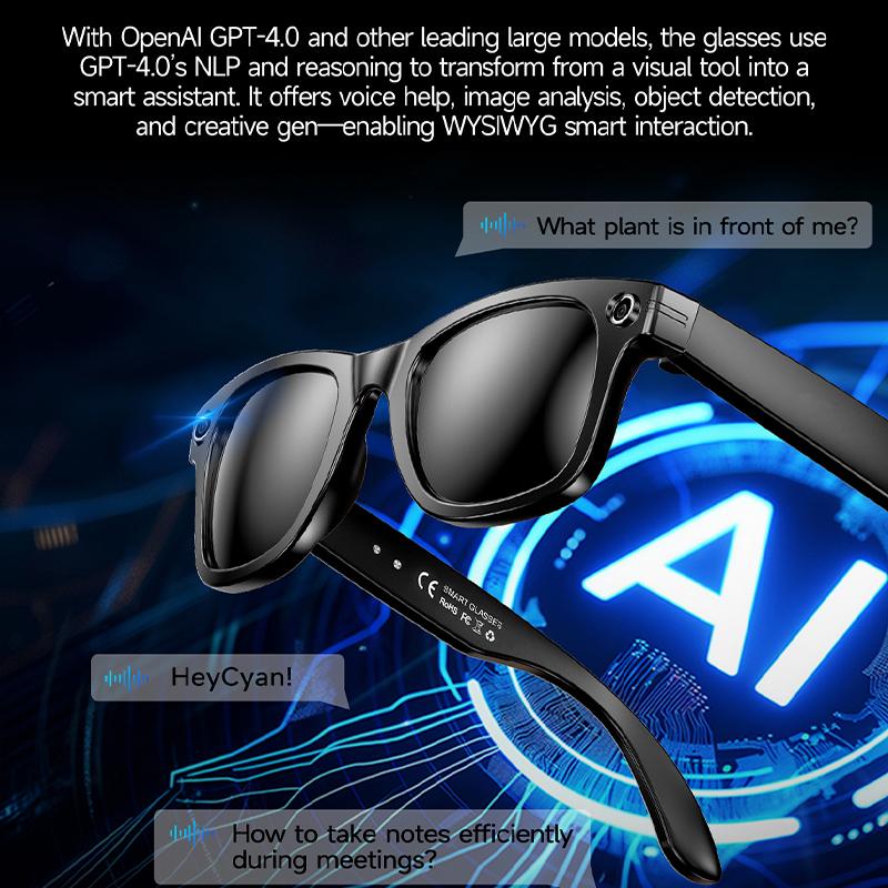 Smart Glasses Record Video AI Photo Sunglasses Men Women Translator Bluetooth Call Outdoor Music Touch Eyewear Shades UV400 - Image 4