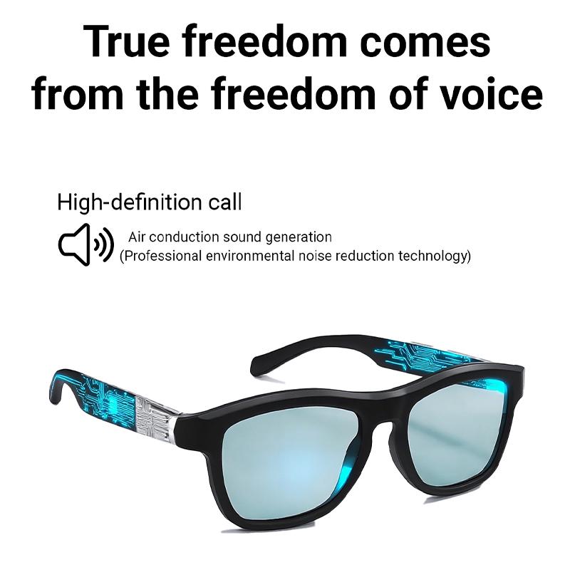 Smart AI Translation Multifunction Change Color Glasses Men Women Wireless Bluetooth Play Music Control Sunglasses Shades UV400