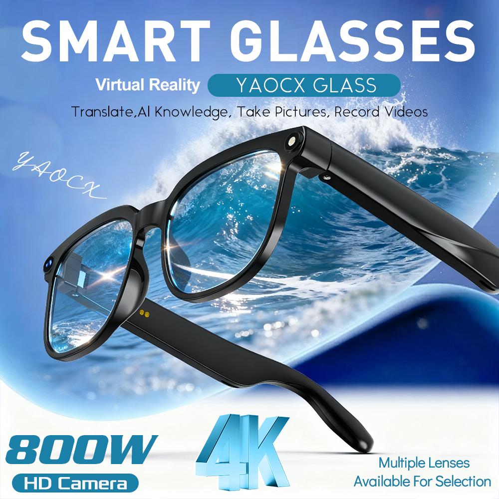AI Smart Glasses for Men, New in 2026, 800W Camera, Photochromic Prescription Glasses, Waterproof, Suitable for Calls, Capturing Photos and Videos, Sunglasses with Encryption Features