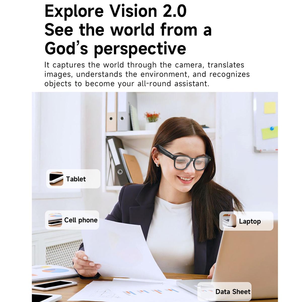 Smart Glasses with Video Camera Myopia Prescription 4GB 8MP Camera Anti Shake Video Shooting Object Recognition Smart Translate