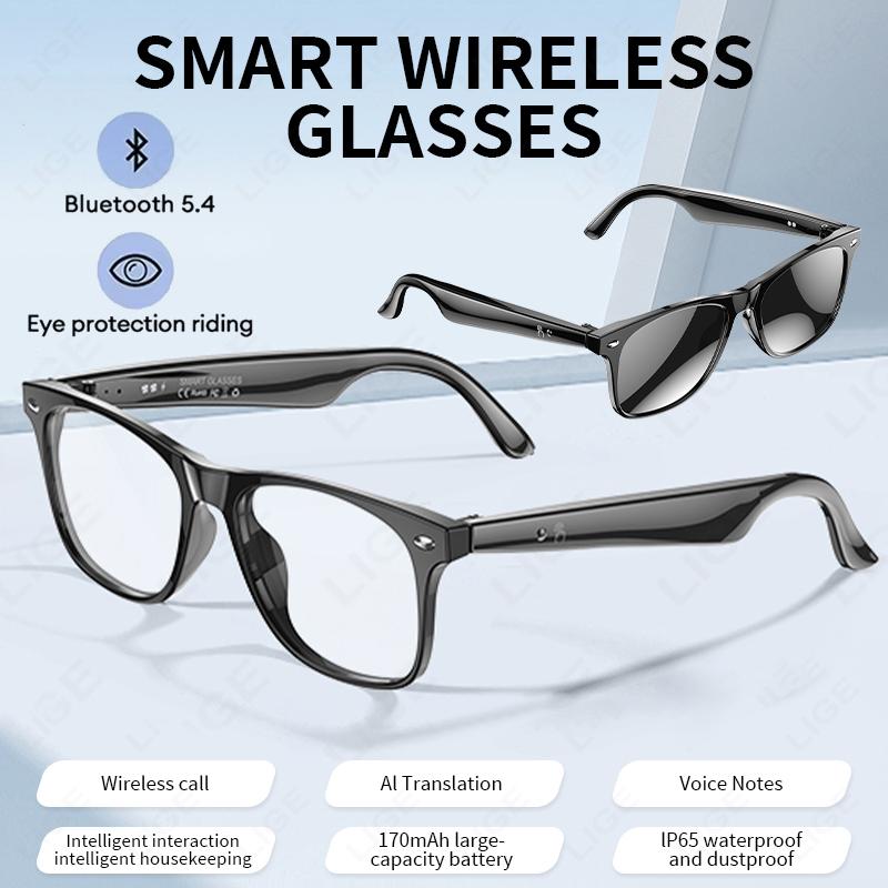 New Version Smart AI Translation Glasses, Bluetooth Smart Glasses, For Men and Women, Automatic Dialogue Translation, Bluetooth Sunglasses, Available in 163 Languages