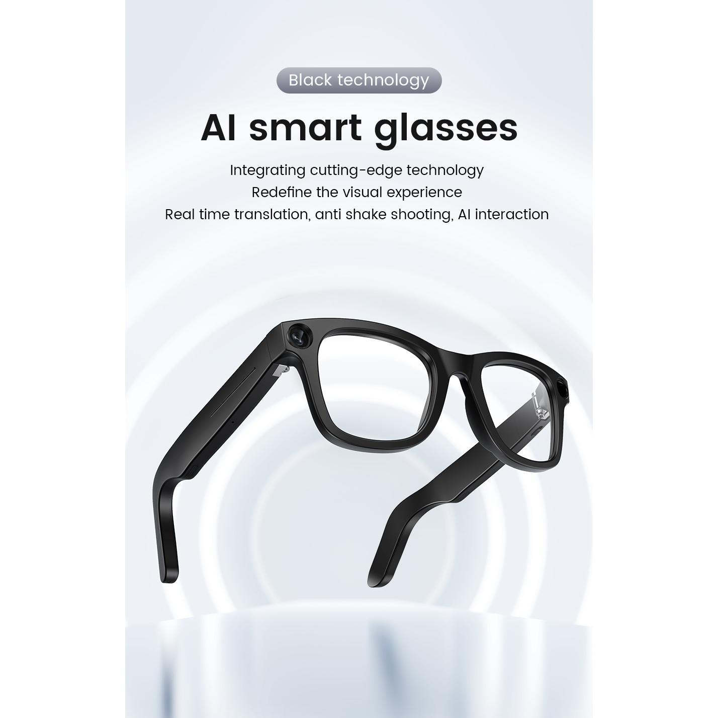 AI Glasses, Smart, E02L, Real-Time Translation, 800W Stable Shooting, HD Camera, Photos, Videos, Audio Recording, Call Headset, Sunglasses