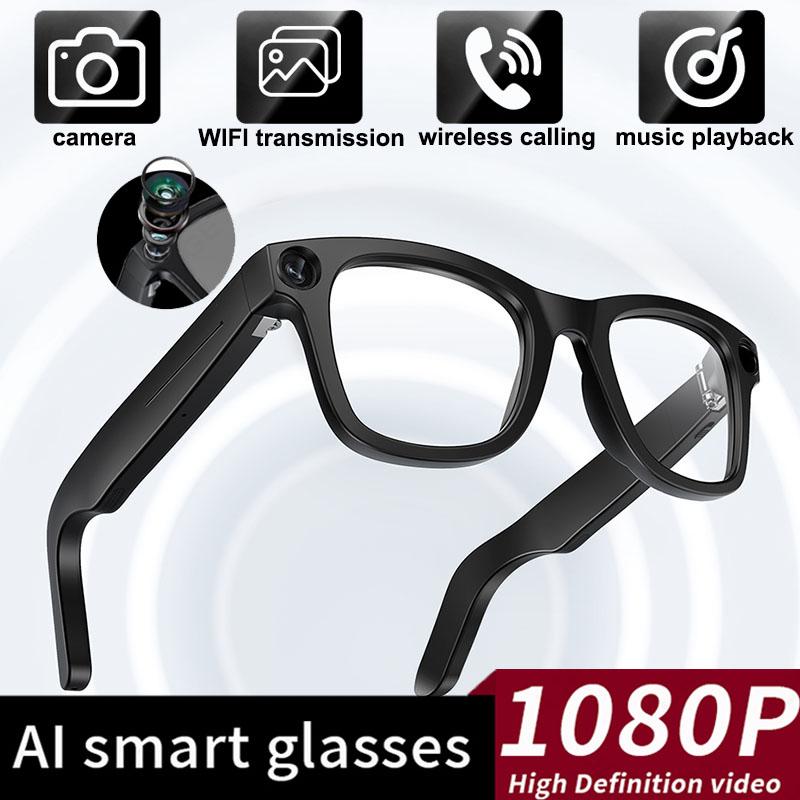 Smart Glasses Camera Sunglasses 800W AI Translator Recording Video Photo Wireless Bluetooth Touch Anti-blue Light Smart Glasses