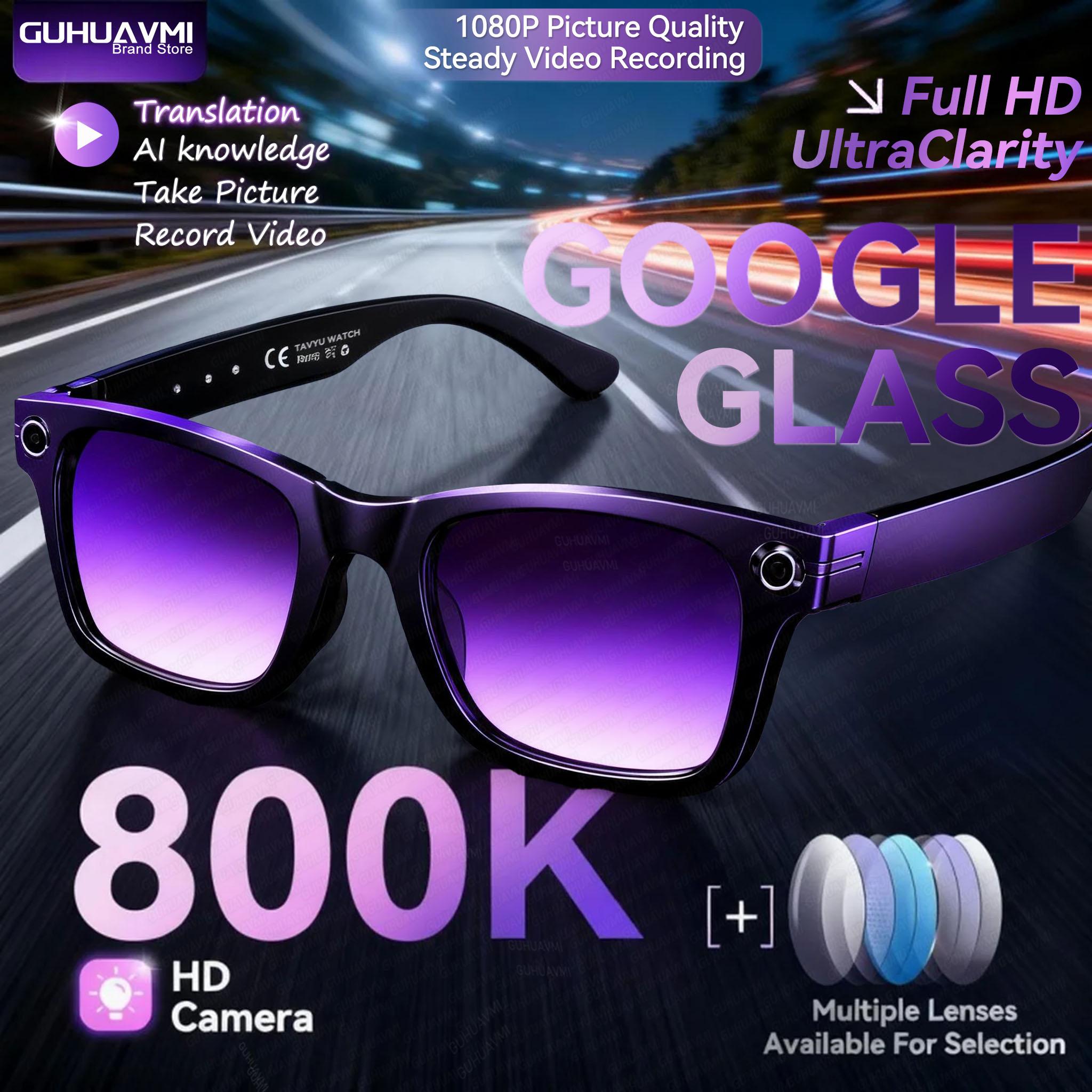 Smart glasses, 8K HD, color-changing, Bluetooth calling, video recording, voice assistant, music player, remote viewing glasses, new for 2025