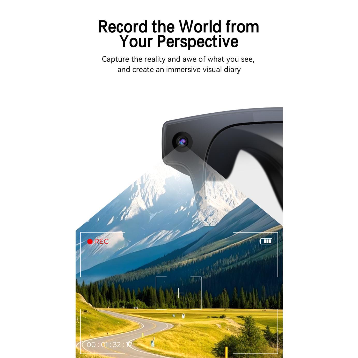 AI Smart Glasses, 6K Resolution, Camera, Bluetooth Calling, Voice Assistant, Music Player, Translation, Photochromic Glasses, Compatible with Xiaomi