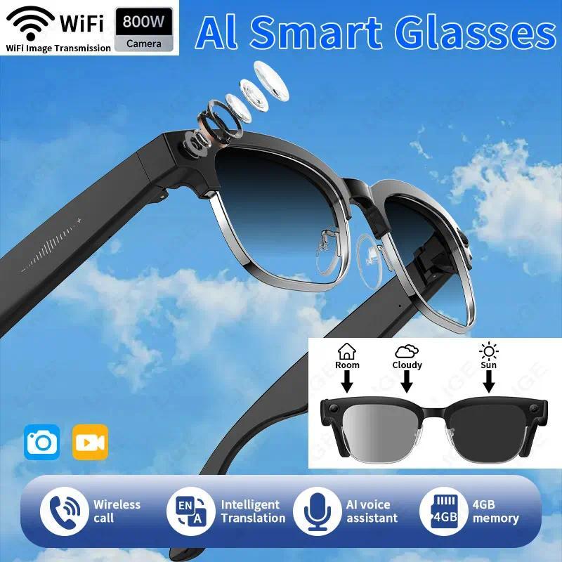 Nouveau 4K Lunettes IA Lunettes intelligentes with 8MP Appareil photo Vidéo Enregistrement Traduction Intelligentes Lunettes de soleil Bluetooth Appel Music Play Hommes Women vs Competitors: Which One Should You Choose?