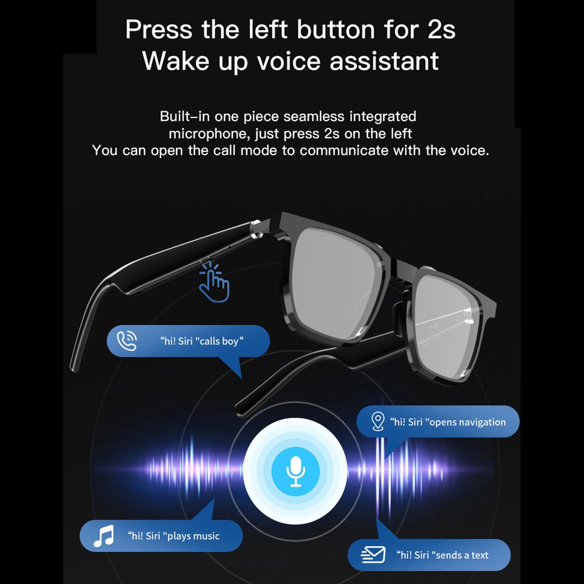 AI Smart Translate Eyeglasses Receive Call Voice Assistatn Listen Songs Anti Blue Light Noise Canceling Smart Glasses for Man