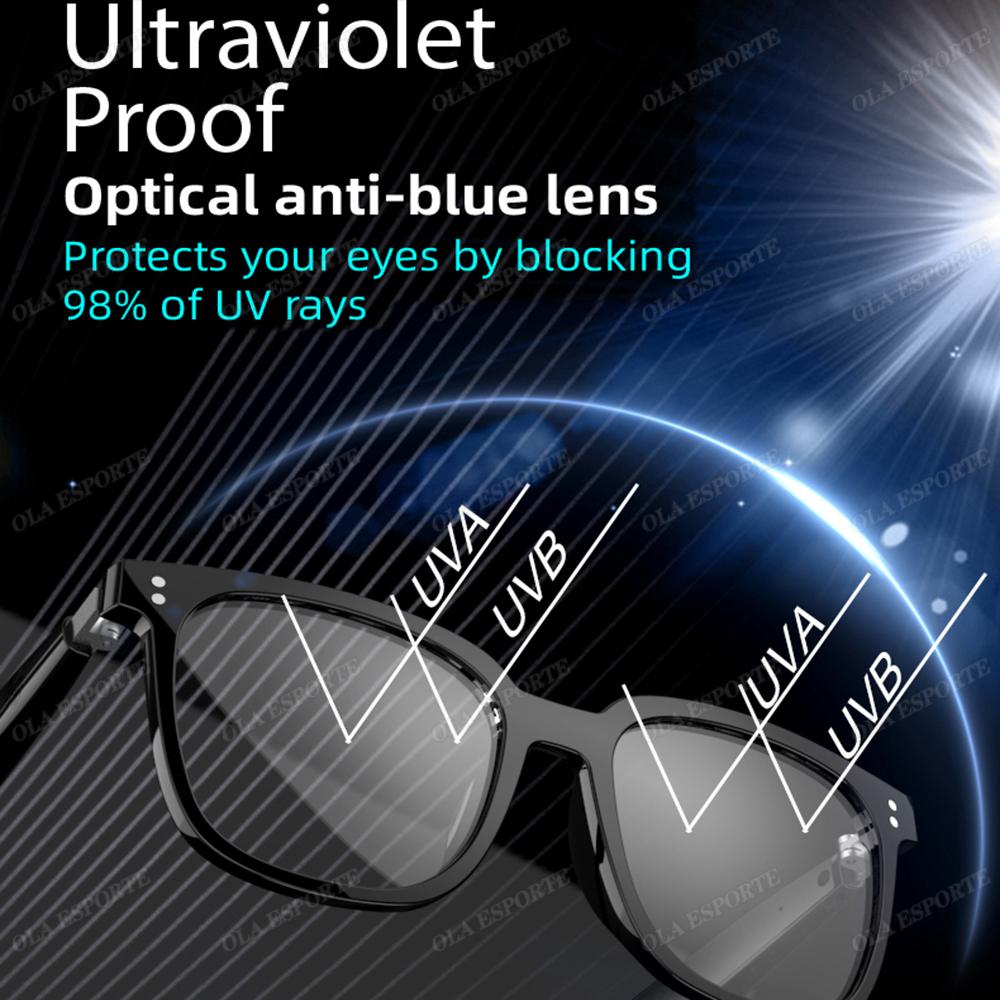 3-in-1 Smart Glasses Bluetooth With Automatic HD AI Voice Noise Music Eyewear Waterproof Calls Eyeglass smart glasses Men Women