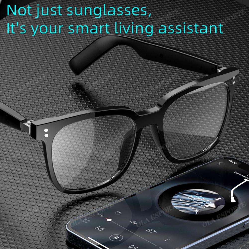 3-in-1 Smart Glasses Bluetooth With Automatic HD AI Voice Noise Music Eyewear Waterproof Calls Eyeglass smart glasses Men Women