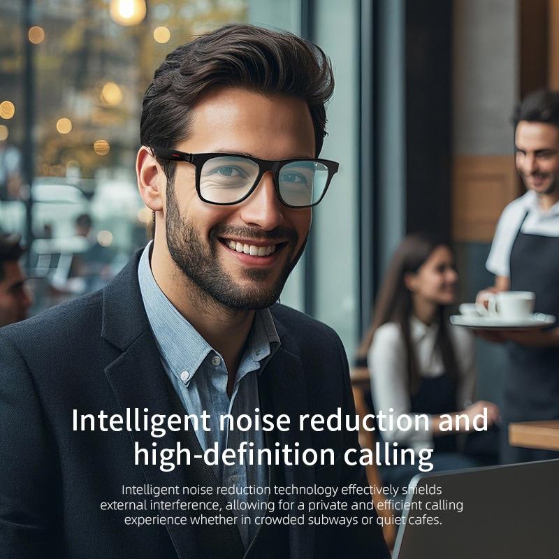Bluetooth Smart Glasses for Calls Music Play Noise Canceling Waterproof IP68 Can Exchange Lens Wireless Sunglasses for Men Women