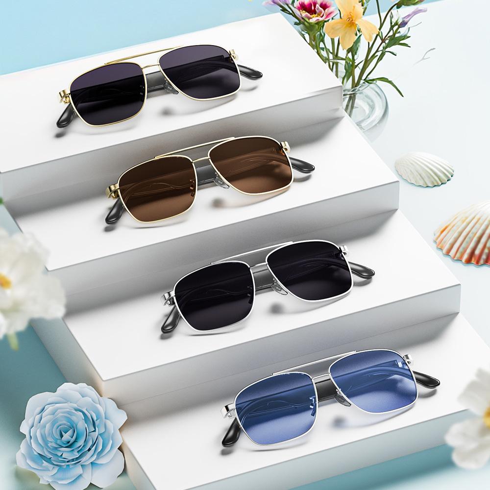 AI Smart Translation Glasses With Bluetooth Call Music Support Multiple Languages For Business Trips Travel Sunscreen Men Women