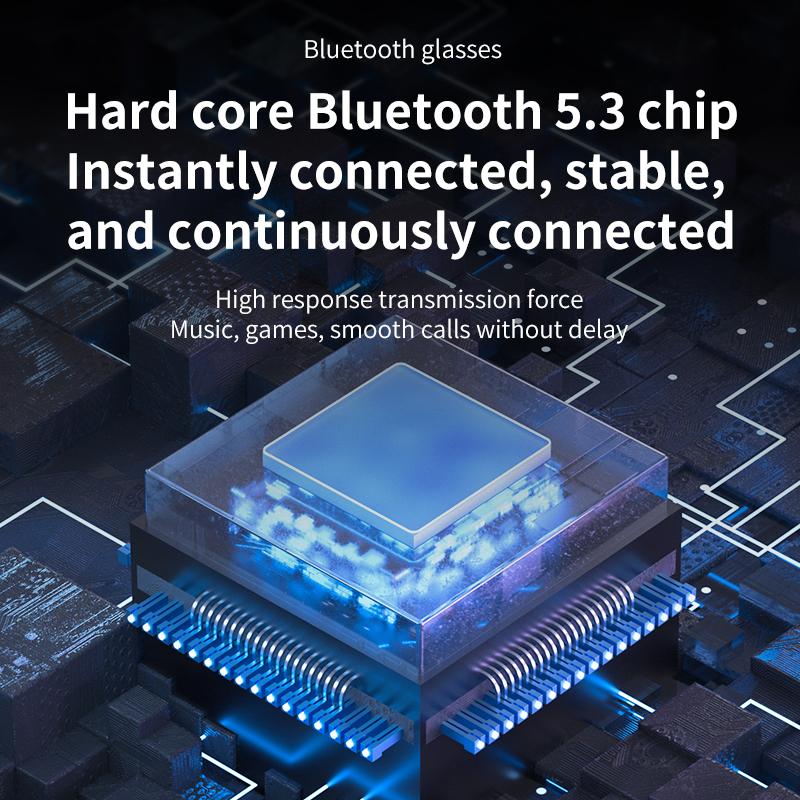 Smart Glasses with Speaker Bluetooth Call Wireless Audio Touch Hands-Free Calling Stereo Music Headphones Smart Sunglasses - Image 2