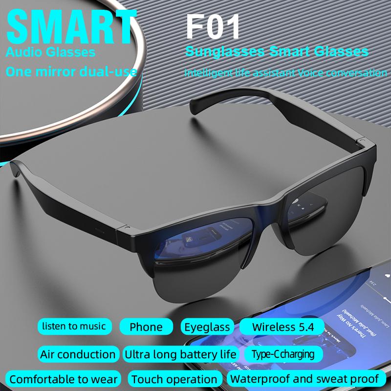 Smart Bluetooth Sunglasses, Advanced Technology V5.4 HIFI, Touch Protection, UV Protection, Suitable for Outdoor Sports, Calls, For Men and Women