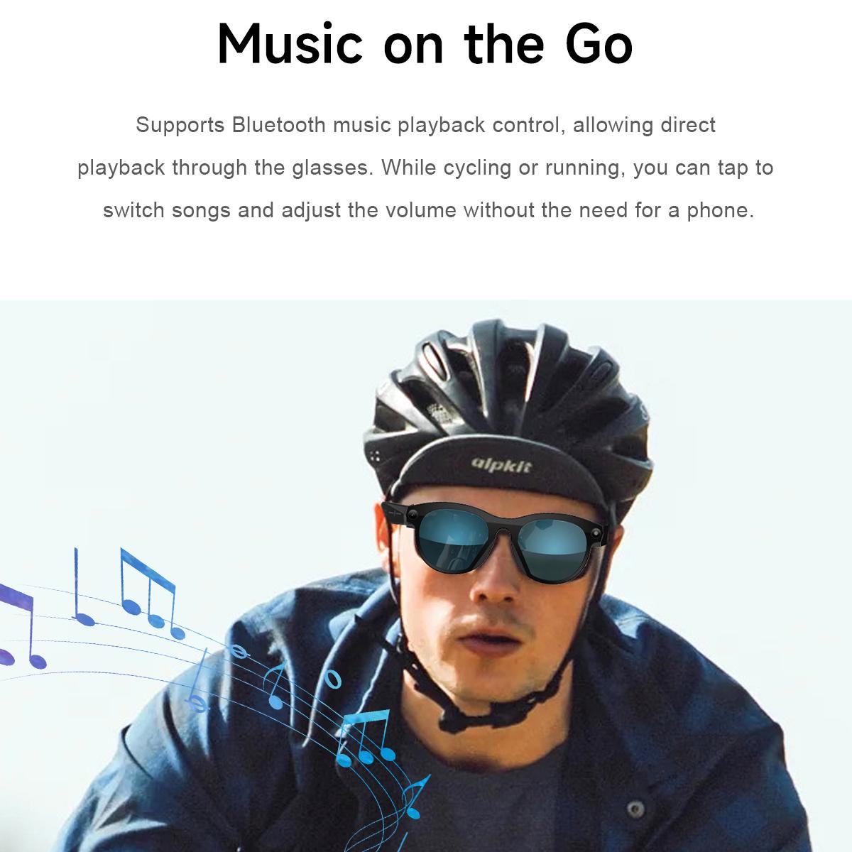 AI Smart Glasses, New Design, Camera Interaction, Photo/Video, Translation, Music, Smart Sunglasses, Bluetooth Headset Calling, Suitable for 2025