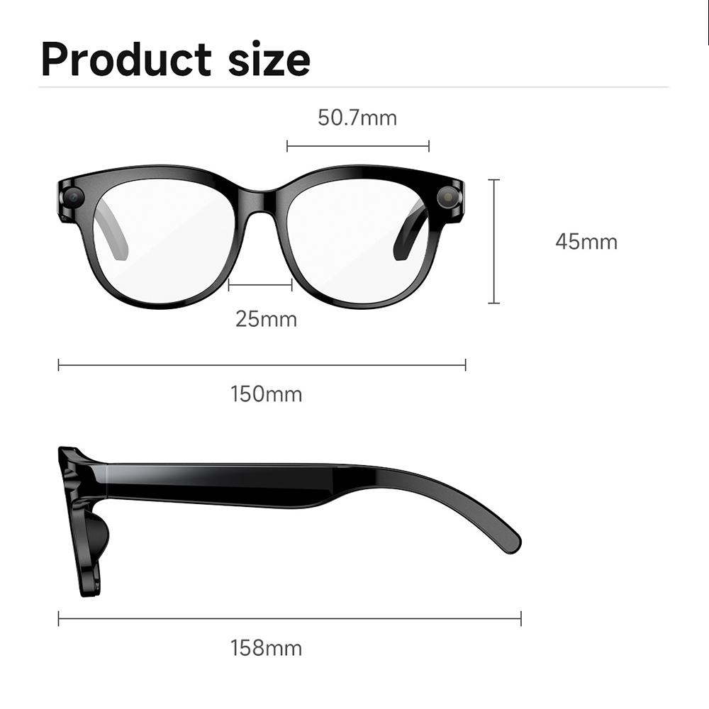 Smart glasses, AI, real-time translation, Bluetooth calling, sunglasses, dual camera, photography, voice recording, video, MP3 player, multifunctional, suitable for men