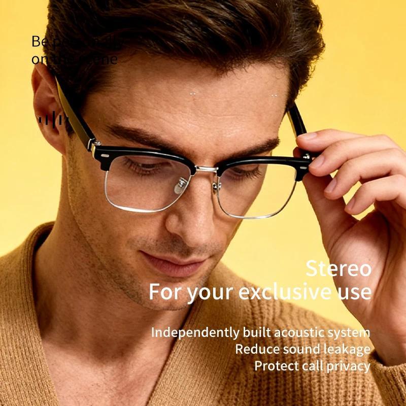 Smart Glasses Headset Wireless Bluetooth 5.0 Sunglasses Outdoor Sport Earphone Calling Music Eyeglasses App  Translator AI