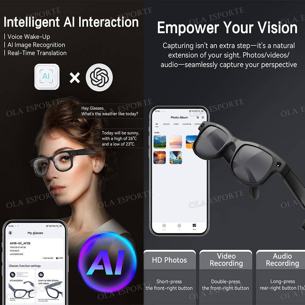 How สมาร์ท AI แปล photography แว่นตา Take ภาพถ่ายs Recognizing Objects 4K กล้อง บลูทูธ การโทร Intelligent การบันทึก แว่นตา Can Transform Your Daily Routine