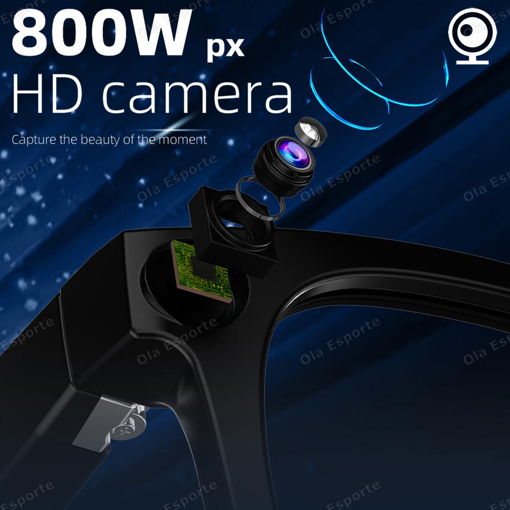 New Smart Glasses 800W Camera Video Recording Photo Album Music Playback Bluetooth Call Image Recognition Glasses For Men Women