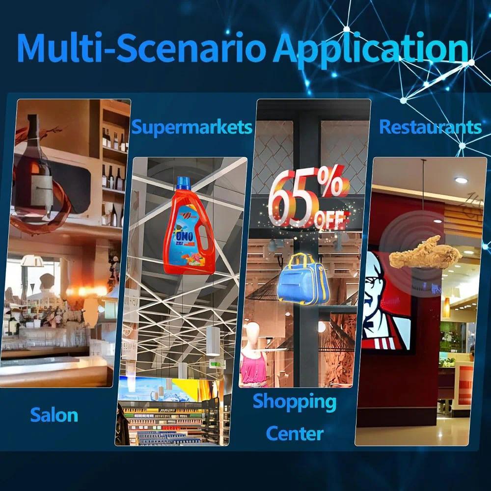 3D Hologram Fan Projector with LED High-definition Display Suitable for Attracting Attention Mall Dining Hologram Fan