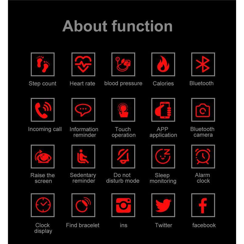 Smart Sports Bracelet MenAnd Women Pedometer Heart Rate Blood Pressure Fitness Ttracker Smartwatch Bluetooth For iOS Android+BOX - Image 3