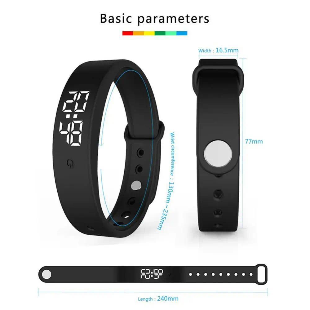 LED Digital Smart Bracelet, Waterproof, with Body Temperature Monitoring, Vibration Alarm, Smart Watch, Suitable for Health Measurement, Smart Brand - Image 4