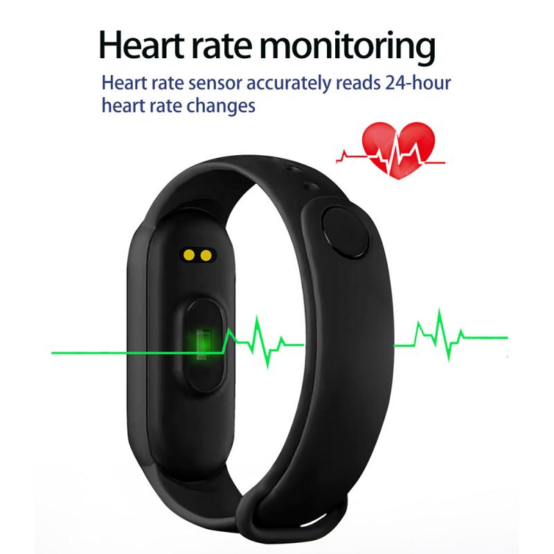M6 Smart Bracelet Multi-Function Heart Rate Blood Pressure Monitor Step Music Sleep Monitoring M6 Smart Fitness Sports Watch