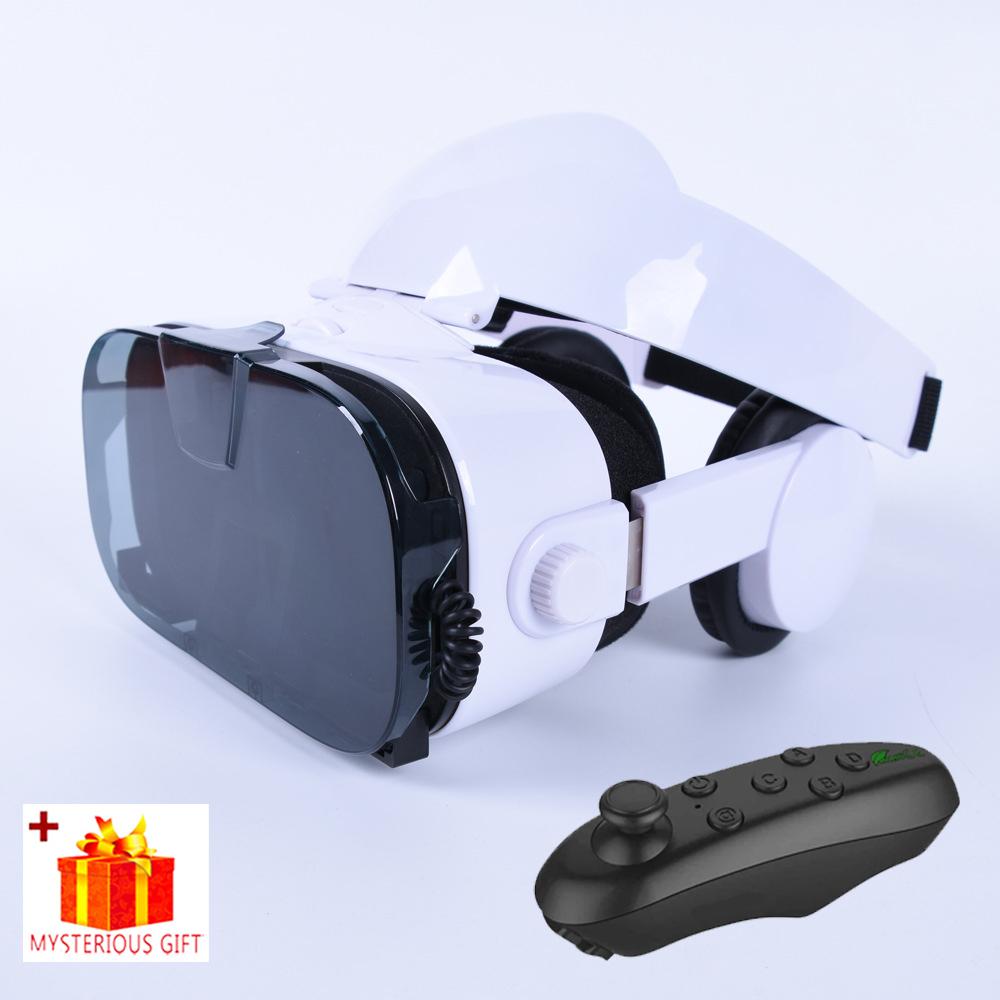 3D VR Glasses Virtual Reality Headset Phone Viar Device Helmet Lenses Goggles Smart Smartphones Headphone Controller Mobile Game